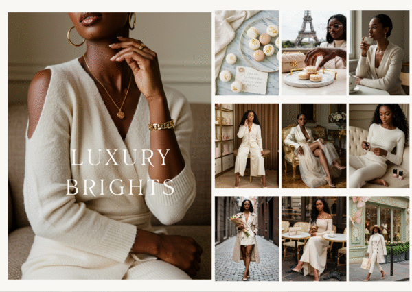 Soft Parisian Photo Bundle | 85+ Luxury Black Women Aesthetic Stock Photos | PLR/MRR Rights | Eiffel Tower, Neutral Chic Content - Image 4