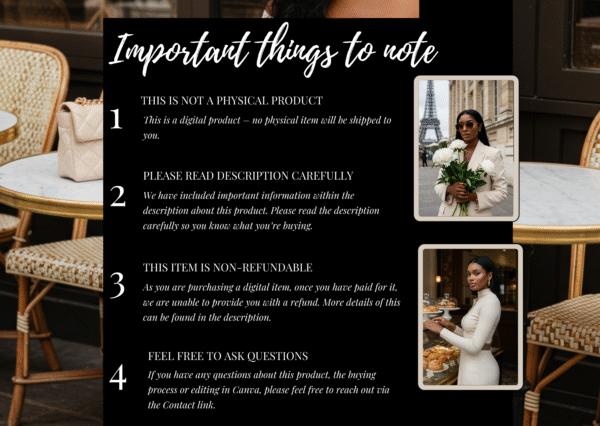 Soft Parisian Photo Bundle | 85+ Luxury Black Women Aesthetic Stock Photos | PLR/MRR Rights | Eiffel Tower, Neutral Chic Content - Image 5