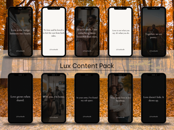 100 Couple Love Quote Templates – Fall Aesthetic | Canva Editable PLR | IG Reel Story Quotes for Creators Black Relationship DFY content - Image 2