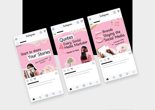 100 Pink Carousel Templates for Canva | PLR/MRR | IG Content for Coaches, Creators, Girl Bosses - Image 4