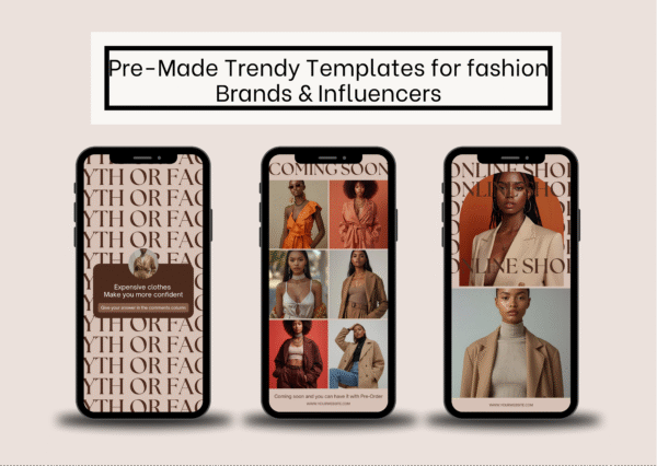 60 Neutral Fashion Canva Templates | Instagram Posts + Stories | Editable Social Media Pack for Clothing Brands - Image 5