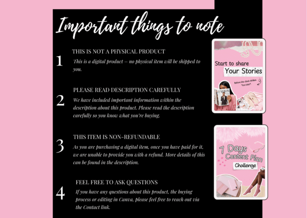 100 Pink Carousel Templates for Canva | PLR/MRR | IG Content for Coaches, Creators, Girl Bosses - Image 5