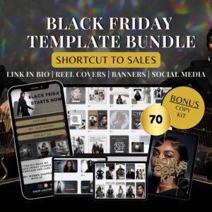 Black Friday Template Bundle | Canva Branding Kit | Social Media, Email, Reel Covers, Link in Bio, Cyber Monday Templates