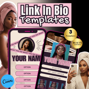 Link in Bio Canva Template Bundle | Beauty Editable Layouts | IG Bio Page for Coaches & Creators | Mobile Landing Page Design (Copy)