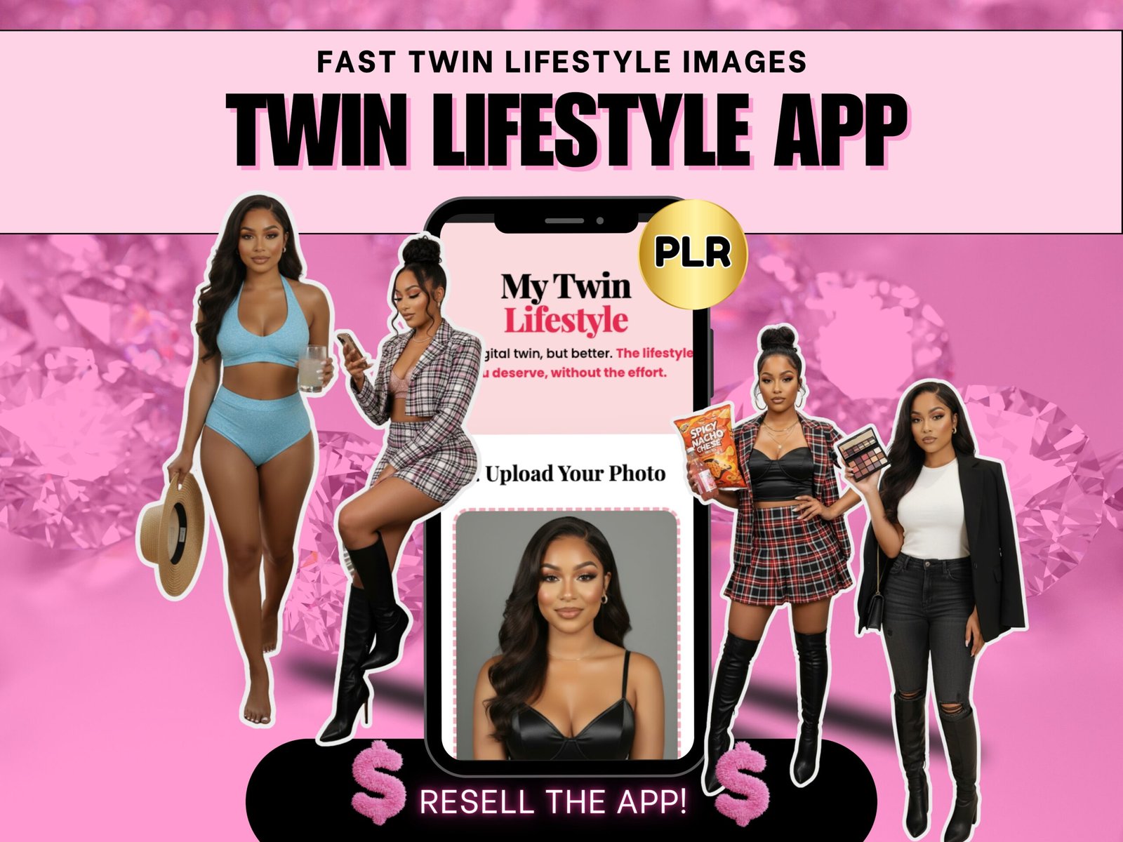 My Twin Lifestyle AI Image Generator App (PLR) – Create Stunning Lifestyle Shots of Your Digital Twin