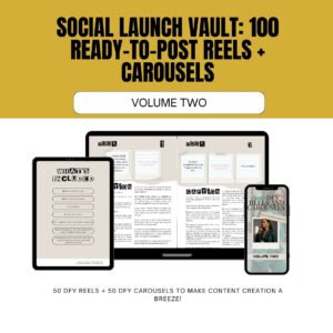 Social Launch Vault: 100 Ready-to-Post Reels + Carousels