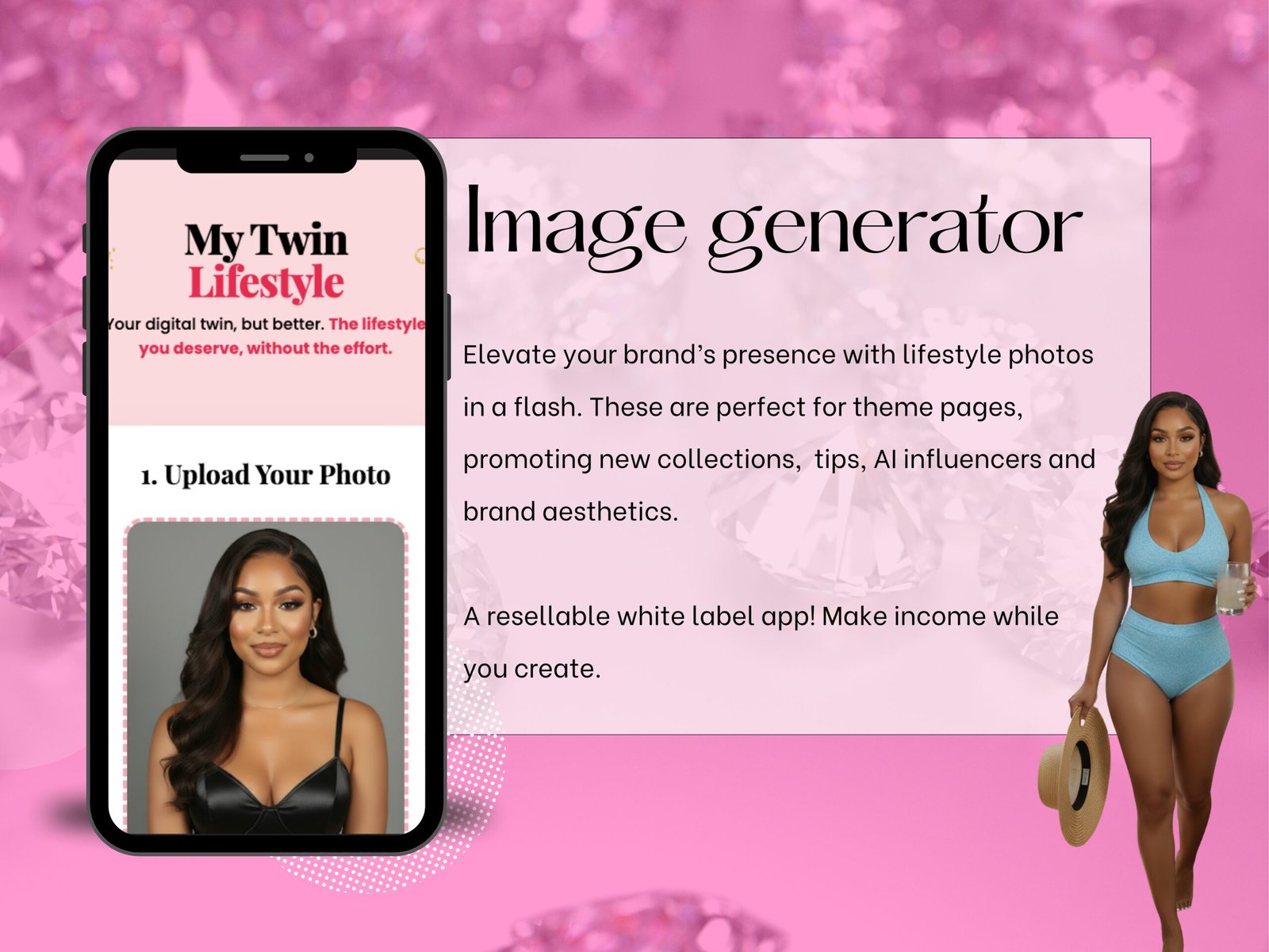 My Twin Lifestyle AI Image Generator App (PLR) – Create Stunning Lifestyle Shots of Your Digital Twin - Image 6