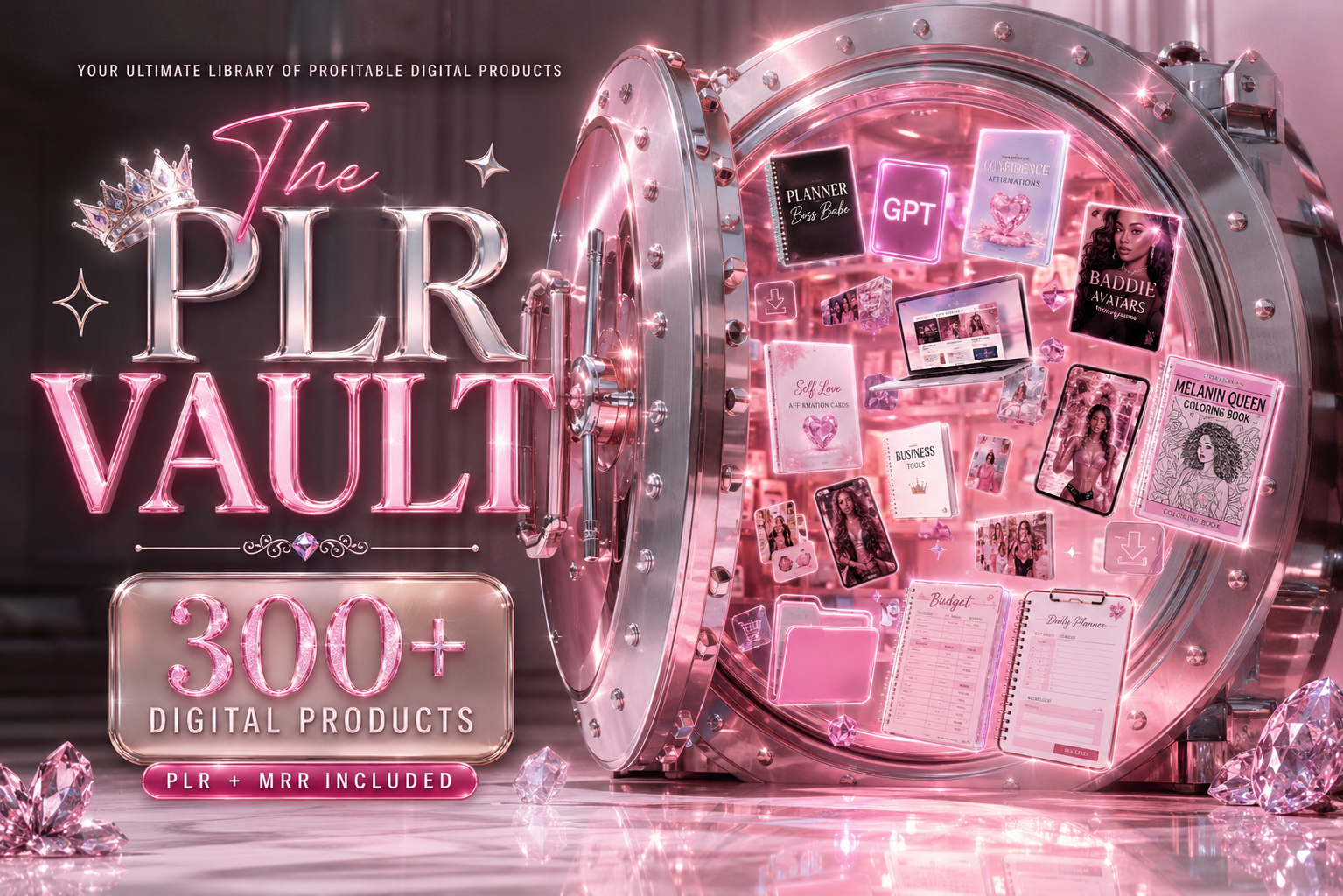 PLR vault Digital Product Mega Bundle β 300+ Stock Photos, Templates, Reels & More with Lifetime PLR/MRR Access