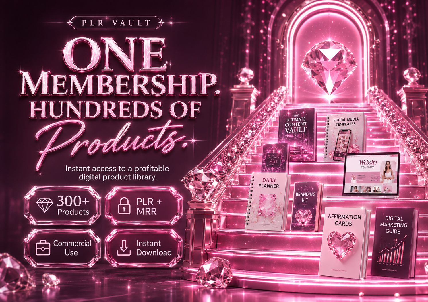 PLR vault Digital Product Mega Bundle β 300+ Stock Photos, Templates, Reels & More with Lifetime PLR/MRR Access - Image 2