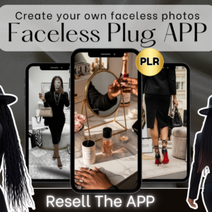 Faceless Photo Generator | The faceless Ai Image Generator App with PLR | Create & Resell Your Own AI APP | Instant Digital Download