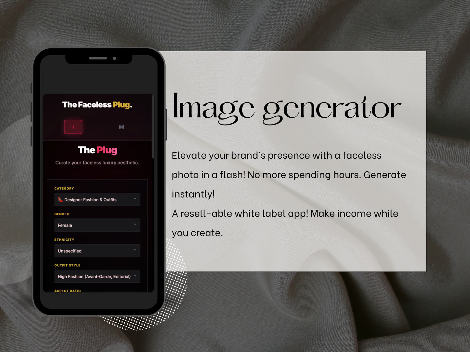 Faceless Photo Generator | The faceless Ai Image Generator App with PLR | Create & Resell Your Own AI APP | Instant Digital Download - Image 4