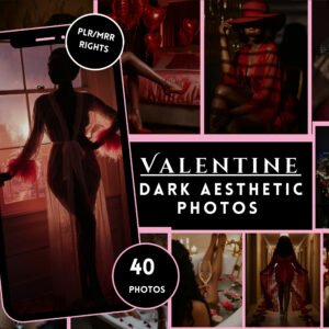 Dark Feminine Valentine Photos, Social Media MRR Images (Digital Download)