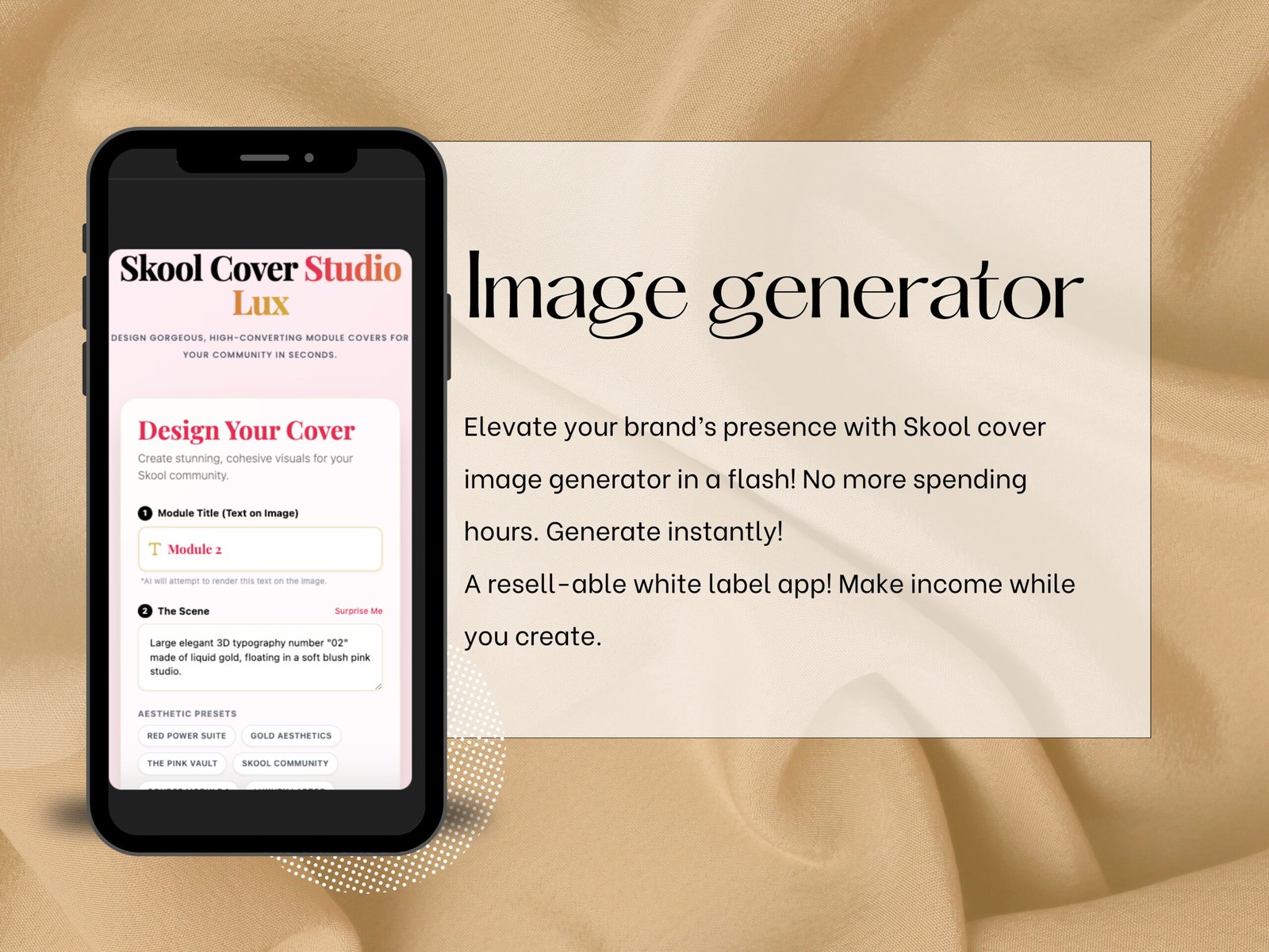 Skool Cover Photo Generator App | AI Cover Creator with PLR | White Label App to Resell | Skool Group Banner Maker | Course Branding Tool - Image 3