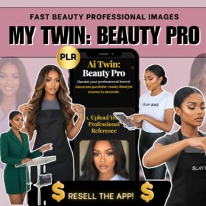 Beauty AI Twin App PLR, AI Beauty Image Generator, White Label AI App, Salon Content Creator Tool, Faceless Beauty Brand Kit