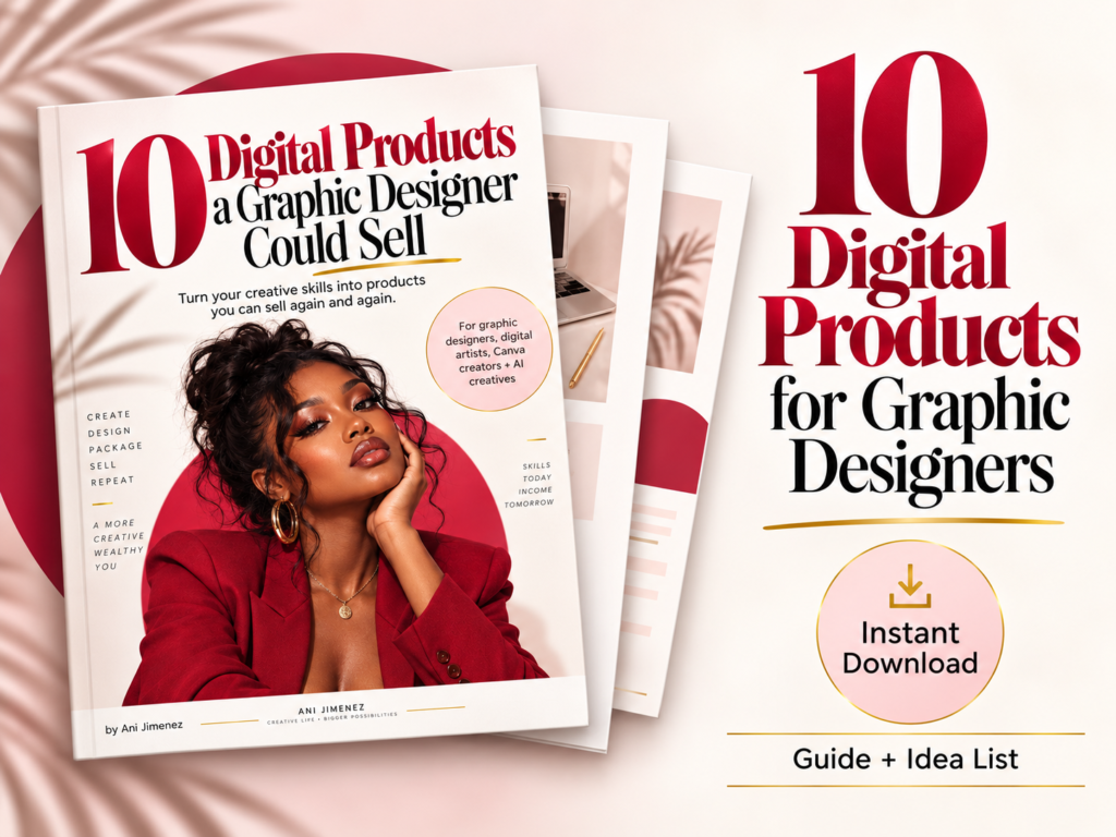 10 Digital Product Ideas for Graphic Designers, Creative Business Guide, Digital Product Ideas, Canva Designer Resource, Instant Download